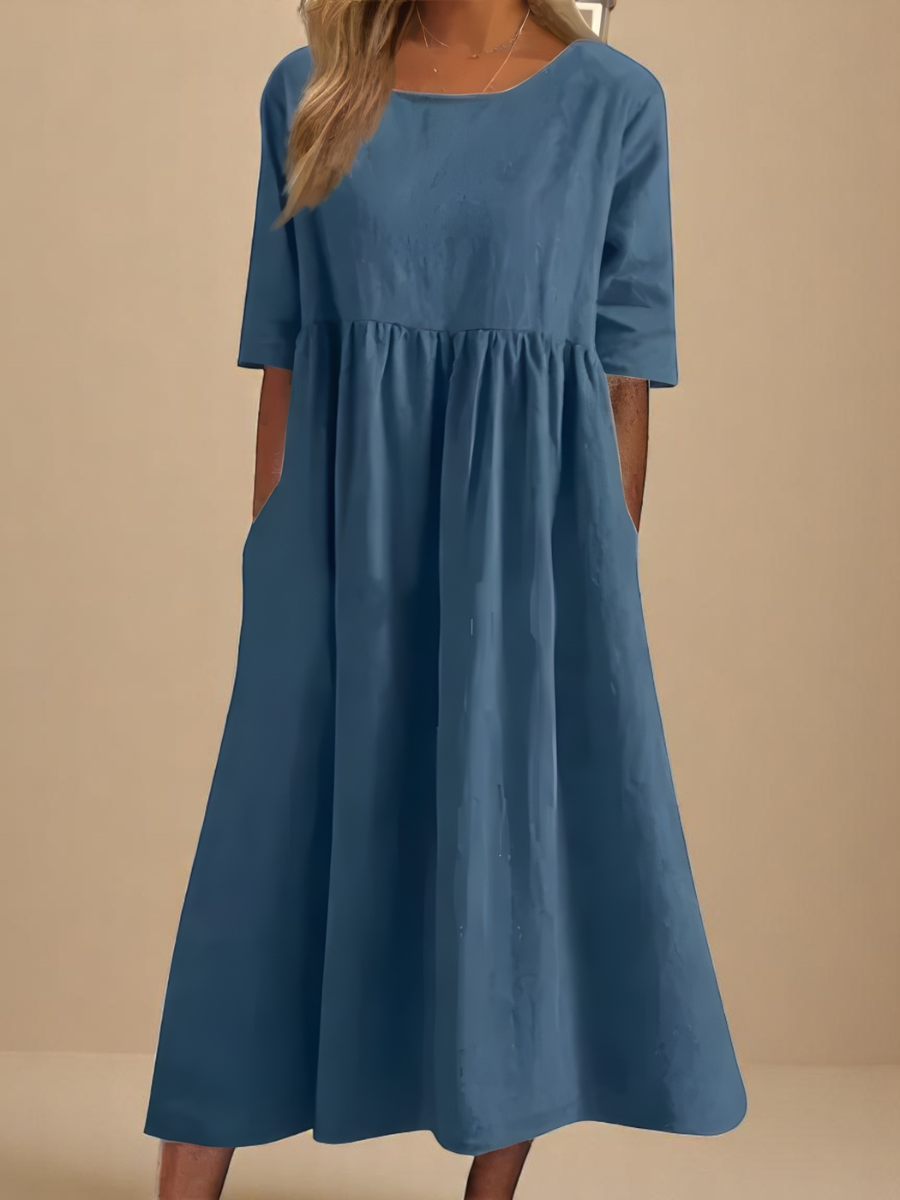 Andrea™ - Airy Cotton Dress With Pockets