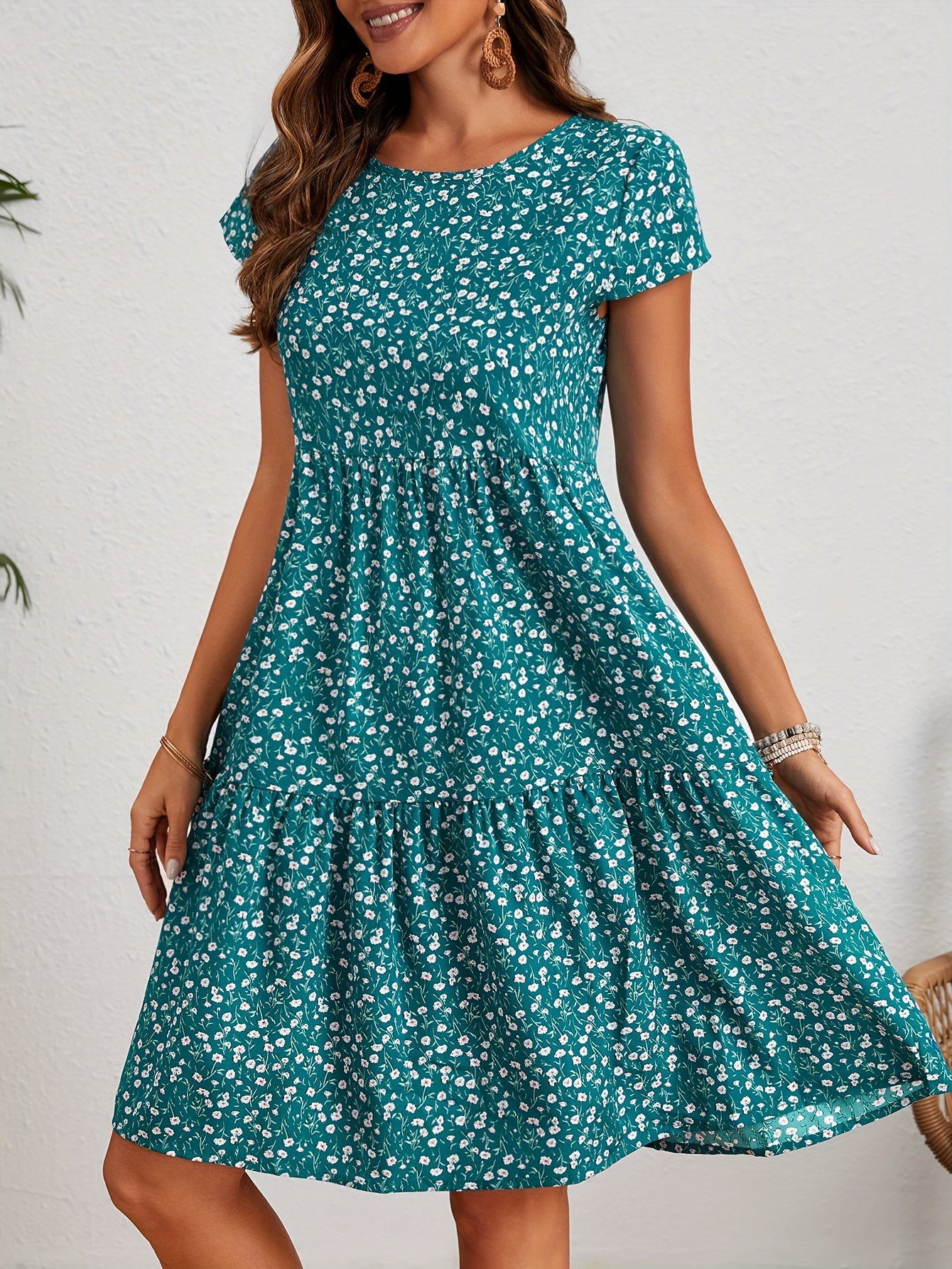 Rebecca™ | Vintage Short Sleeve Dress Perfect For Vacation